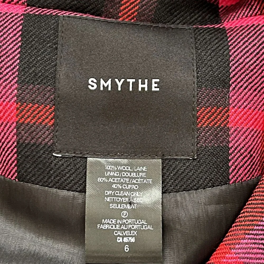 Smythe Patch Pocket Duchess Blazer in Pink Tartan - Picture 7 of 8